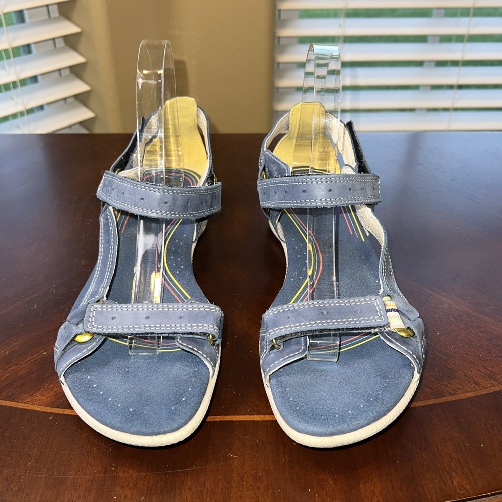 ECCO Hill Move Blue Sandals Women Sz 40 (US 9 to 9.5) Comfort Athleisure Cruise